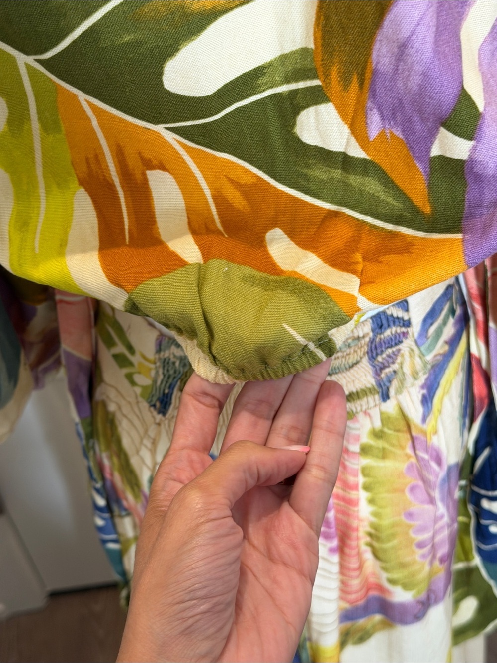 FARM Rio Tropical Leaf Print Top Size M - Picture 7 of 7
